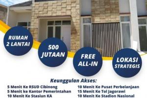 Rumah Baru 2 Lantai Minimalis di Cibinong Bogor Jawa Barat 